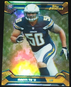 2013 TOPPS FINEST CAMO REFRACTOR MANTI TE'O RC SAN DIEGO CHARGERS #d /10 ROOKIE - Picture 1 of 1