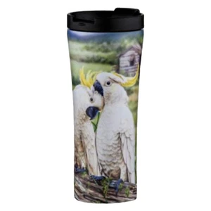 Cockatoo Bird Travel Stainless Steel Hot Cold Drinking Mug Cup Australia Animal - Picture 1 of 4