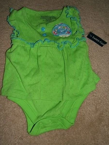 Faded Glory Newborn Baby Girl 1 Piece Tee Snap Crotch Ruffle Skirt (NEW) - Picture 1 of 1