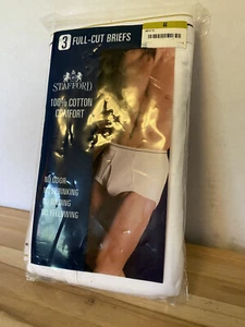 NIP  JCP~ Stafford Full Cut Briefs Size 44-3 Pairs 100% Cotton - Made in Canada - Picture 1 of 10