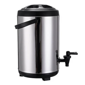 8L Black Large 304 Stainless Steel Drink Dispenser with Spigot fo Brand New - Picture 1 of 8