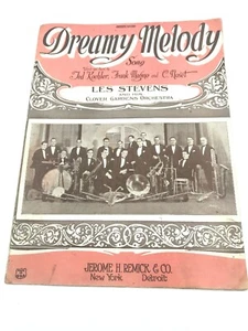 1922 DREAMY MELODY Sheet Music LES STEVENS Clover Garden Orchestra by Koehler - Picture 1 of 11