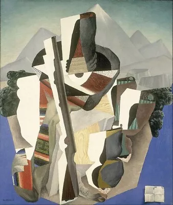 Zapata-Style Land 1915 Diego Rivera Print – Mexican Modernist – Cubist Landscape - Image 1 of 2