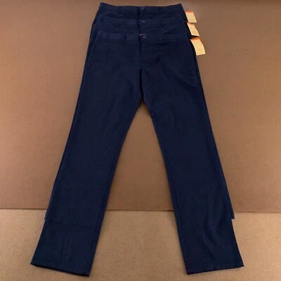 Paquete de 3 pantalones chinos uniformes ajustados azul marino talla 20 French Toast para niñas nuevos con etiquetas Foto 1 de 4