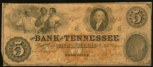 Nashville, TN - Bank of Tennessee $5 Mar. 1, 1861 - Foto 1 di 2