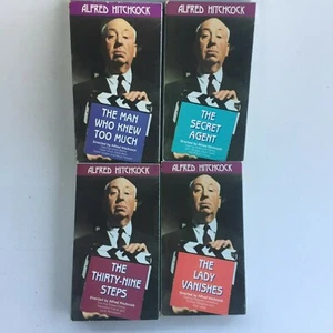 Alfred Hitchcock 4 VHS Lot Secret Agent Lady Vanishes Thirty-Nine Steps Knew Too - Picture 1 of 11