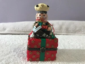 Christmas Hershey Collectable trinket box Elf top hinged box Kurt Adler MAX1205 - Picture 1 of 8