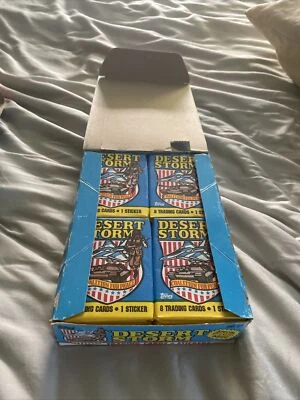 Topps 1991 Desert Storm Trading Cards and Stickers 36 New Sealed Packs in Box - Image 1 of 2