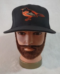 Chapeau casquette à bille Baltimore Orioles 59Fifty 100 % laine ajusté 7 1/8 porté sur le terrain - Photo 1/11