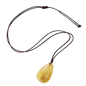 Women Citrine Necklace Yellow Crystal Pendant Valentine's Day Birthday Gifts - Picture 1 of 12