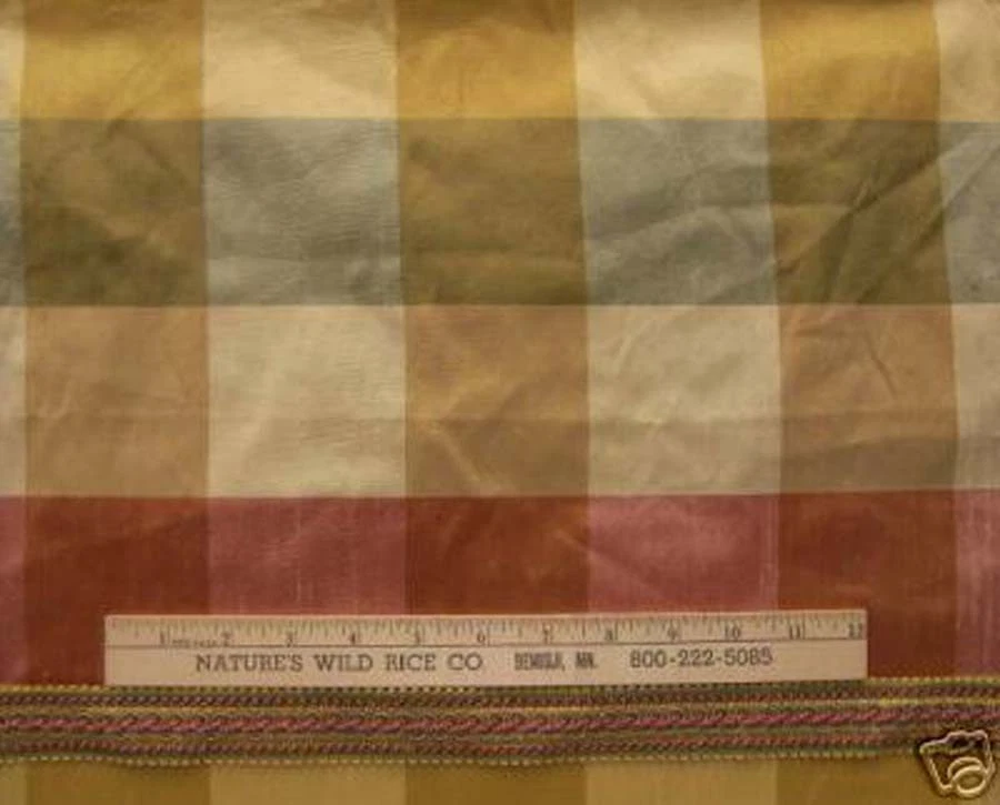 Fabric Faux Silk Square Pastels 52 x 30 Trim 28" Sewing Crafts DIY - Image 1 of 1