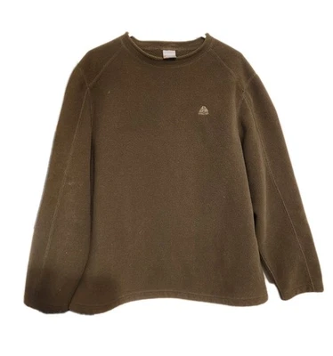 Vintage Men's SZ L Olive Green Nike X ACG Fleece Athletic Pullover Crewneck - Image 1 of 4