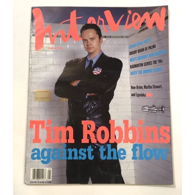 INTERVIEW Magazine, TIM ROBBINS, Sonic Youth, Martha Stewart, LYPSINKA August 92 - Image 1 of 4