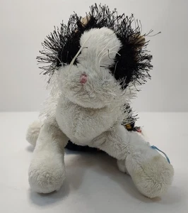  Ganz Webkinz Black & White Fuzzy Cat HM016 Plush Pet 2005 Retired With Shorts  - Picture 1 of 8