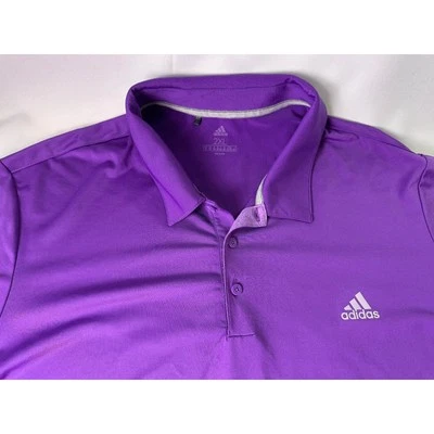Adidas Golf Polo Shirt Mens Purple Athletic Training Performance 2XL - Image 1 of 4