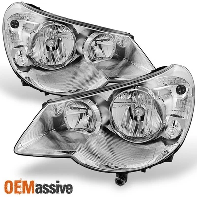 Fit 07-10 Chrysler Sebring 4Dr Sedan Headlights Light Lamp Left+Right 2007-2010 - Image 1 of 4