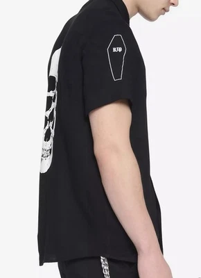 Hot Topic Button Down "I'm Dead" Shirt Size XL Black Lightweight EUC - Image 1 of 4
