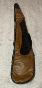 "Bolso blando vintage Kolpin Gun 1960 estuche de transporte imitación cuero 40"" negro/bronceado y algodón" - Imagen 1 de 15