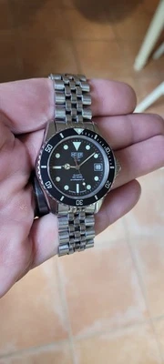 Pre Tag Heuer 980.013 relógio profissional masculino série 1000 preto prata Jubileu - Imagem 1 de 4