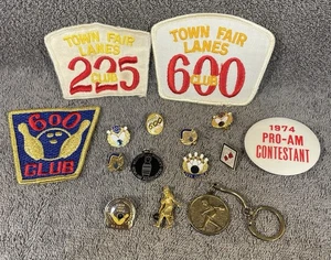 Parches de bolos alfileres esmaltados llavero Town Fair Lanes Westport Ct lote de 15 - Imagen 1 de 23