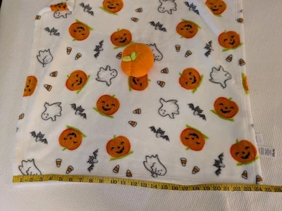 Детское одеяло Little Me Pumpkin Fall Halloween милое супермягкое 24 дюйма x 24 дюйма - Изображение 1 из 4