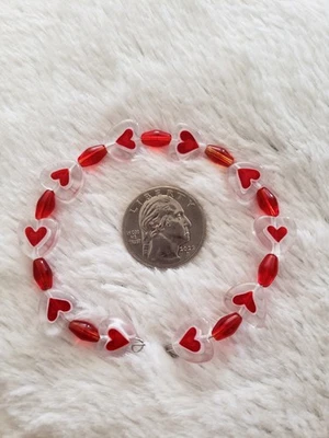 Lampwork Glass Heart Beads Lot Of 10 Pc - Image 1 of 2