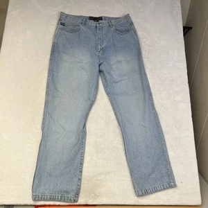 Jeans uomo Phat Farm taglia 38x33 gamba dritta larghi hip hop lavaggio leggero - Foto 1 di 12