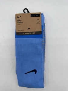 NUEVO UN PAR DE CALCETINES HASTA LA RODILLA DE FÚTBOL NIKE STRIKE PARA HOMBRE DRI FIT AZUL X-GRANDE 12-15 - Imagen 1 de 3