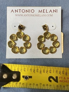 Antonio Melani Ohrringe Kristall facettiert taupe Piercing Ohrhänger Neu mit Etikett - Bild 1 von 2