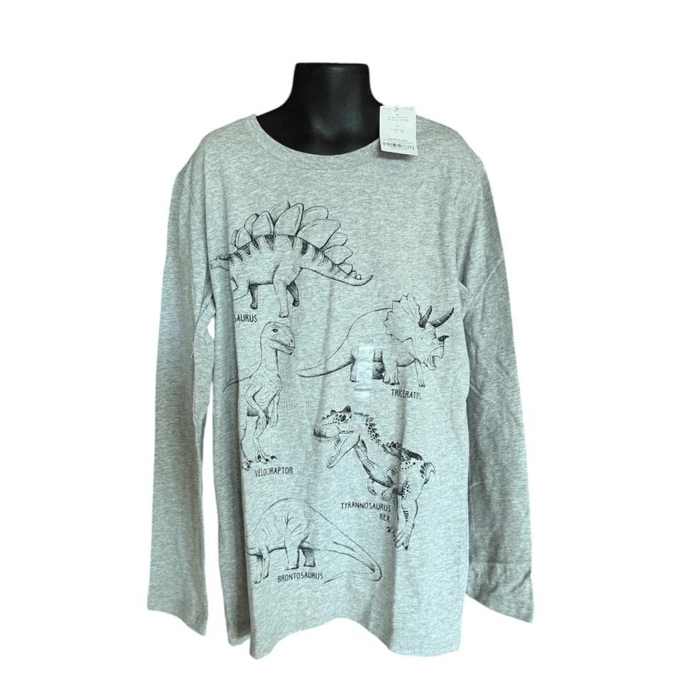 NWT Youth Boys Carters Kids Dinosaur Long Sleeve Graphic Tee Shirt - Sz 12 - Image 1 of 1