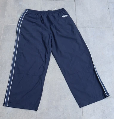 Pantalones deportivos vintage Abercrombie & Fitch para hombre grandes años 90 Y2k holgados azules con cremallera grabada Foto 1 de 4