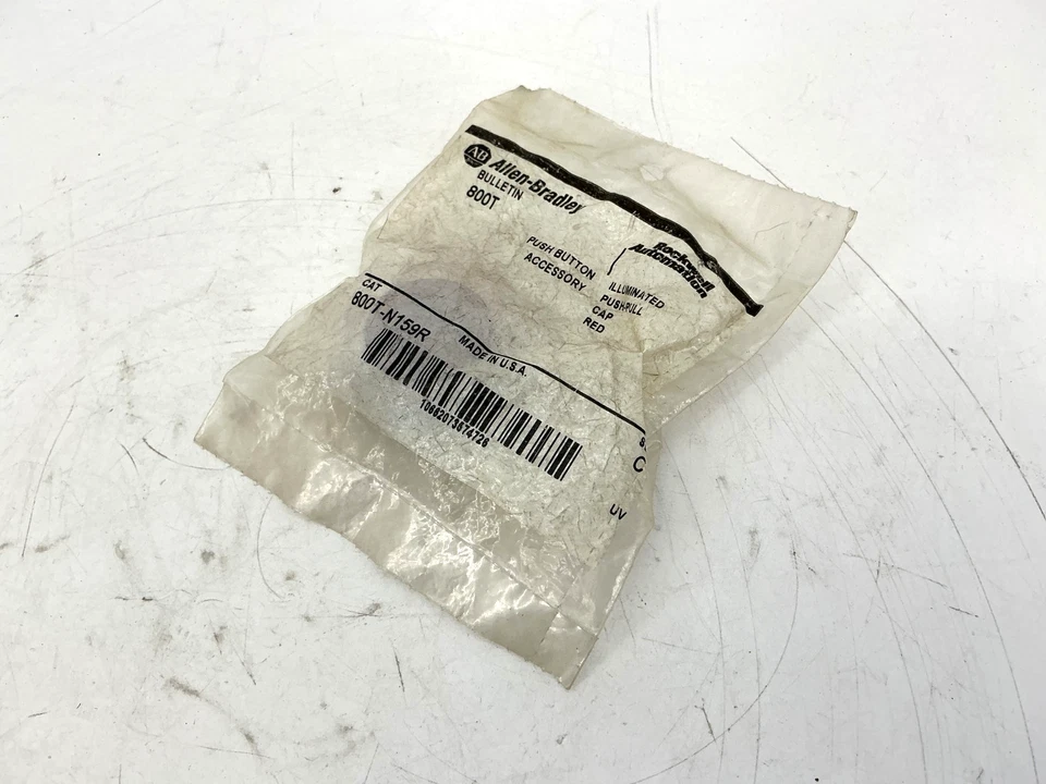 New Allen Bradley 800T-N159R Ser C Push Button Illuminated Push-Pull Cap Red - Image 1 of 4