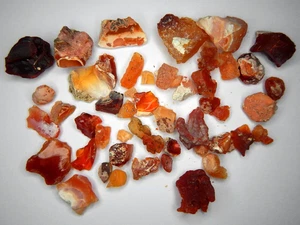 107.4ct Lot of 48 Cantera Fire Opal Natural Unheated Rough Facet Collector Grade - Picture 1 of 6