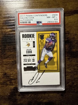 2017 PANINI CONTENDERS DALVIN COOK AUTO ROOKIE PSA 8.5 - Image 1 of 2