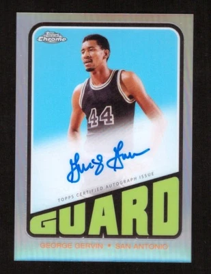 2023-24 Topps Chrome George Gervin 1972 银色亮面卡签名 — 第 1/2 张图片