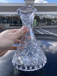 VTG Signed Waterford Crystal Clear LISMORE Open Wine Carafe 9" Decanter Jug - Picture 1 of 2