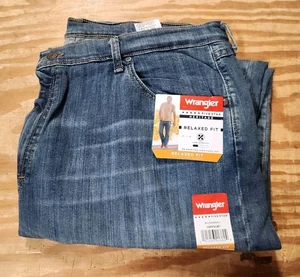 Jeans denim elasticizzato basso Wrangler Heritage relaxed fit 40x30 - Foto 1 di 2