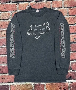 Vintage Fox Racing Long Sleeve Logo Graphic T-Shirt Men’s Medium Y2K Dirt Bike - Picture 1 of 8