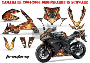 KIT GRÁFICO DE DECORACIÓN DE CARRERAS AMR YAMAHA YZF R1, XT 1200 TENER Z/ZE FIRESTORM B - Imagen 1 de 7