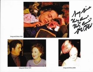 *GREG GIESE*FIRMADO*AUTOGRAFIADO*FOTO*LO QUE EL VIENTO*GWTW*8,5 X 11*CON OLIVIA* - Imagen 1 de 3