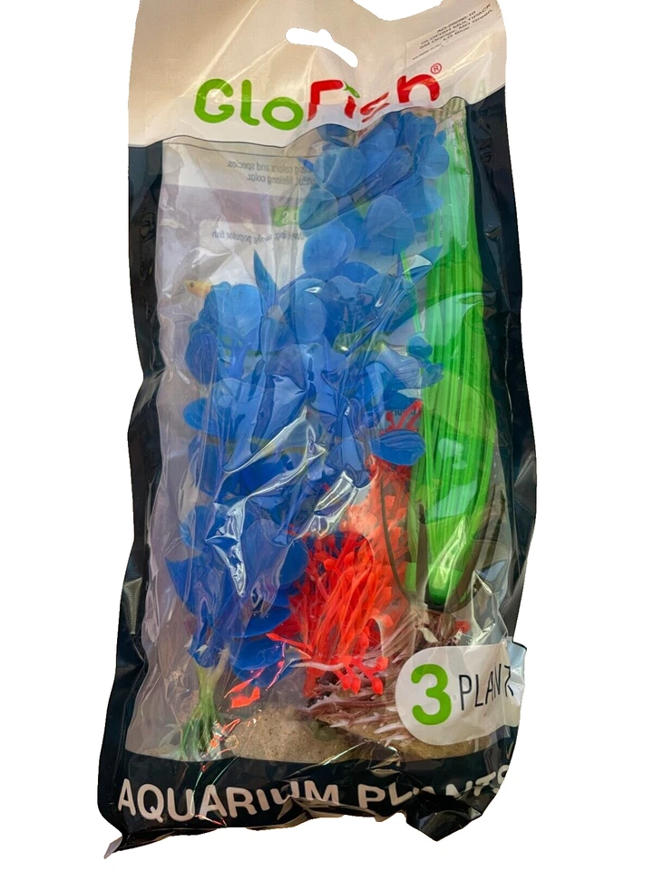 GloFish Multi-pack 1 Small and 2 Large Aquarium Plants