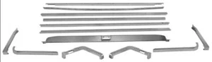 1967-70 Mustang Fastback Fold Down Seat Molding 13-Pieces New - Picture 1 of 1