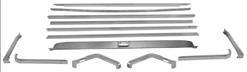 1967-70 Mustang Fastback Fold Down Seat Molding 13-Pieces New - Image 1 of 1