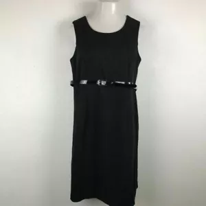 Jessica Howard Womens Sheath Dress Black Belted Sleeveless Zip Plus Size 16W NWT - Picture 1 of 5