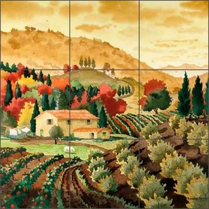 Ceramic Tile Mural Kitchen Backsplash Altman Tuscan Farmhouse Art RWA016 - Picture 1 of 6