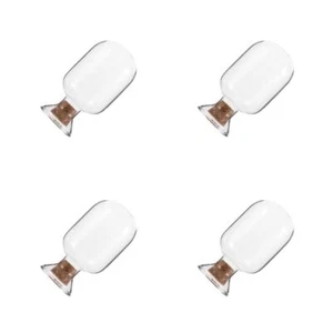 4er Set Glas Musterfläschchen Kamin Streichholzröhre ausgefallene Cloche Verpackung - Bild 1 von 12