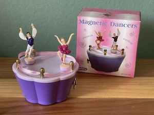 Schylling Magnetic Ballet Dancers 2.25; 2.75” Musical/Wind-Up Stage 4.5” 2004 - Picture 1 of 9