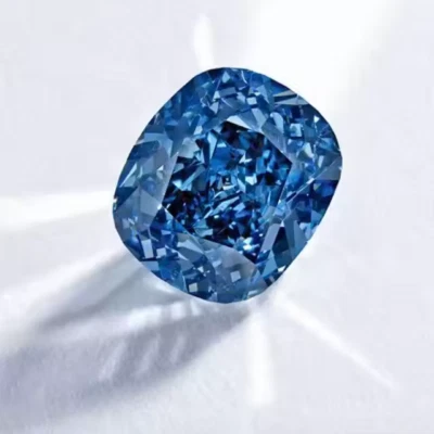 Blue Cushion Cut Gem Stone Lab Grown Diamond 1.0 Carat Loose Stone Gift For Her - Image 1 of 3