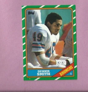 1986 TOPPS DENNIS SMITH ROOKIE CARD #122 DENVER BRONCOS - Picture 1 of 1