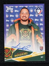 2019 Topps Alliance of American Football Auto Purple /5 Peli Anau #AU-PA Auto